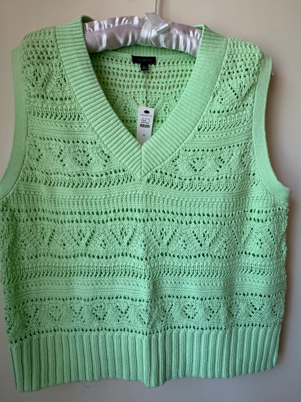 New Talbots Cotton Mint Green Meduim Top